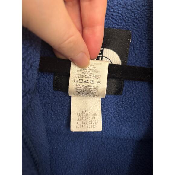The North Face Denali Vest Womens Medium Black Blue Polar Fleece VTG Polartec - Picture 6 of 6